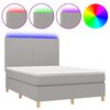 vidaXL s&ouml;t&eacute;tsz&uuml;rke sz&ouml;vet rug&oacute;s &eacute;s LED-es &aacute;gy matraccal 140x190 cm
