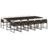 vidaXL 11 r&eacute;szes barna polyrattan kerti &uuml;lőgarnit&uacute;ra p&aacute;rn&aacute;kkal