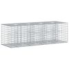 vidaXL Gabion emelt &aacute;gy 180 x 60 x 55 cm Horganyzott Ac&eacute;l Ez&uuml;st