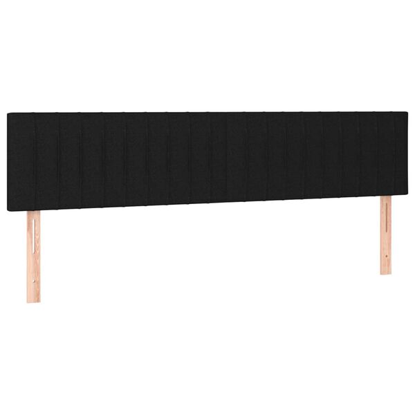 vidaXL fekete sz&ouml;vet LED-es fejt&aacute;mla 180x5x78/88 cm