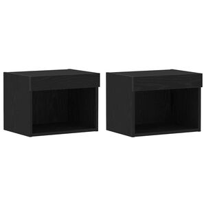 vidaXL TV szekrény garnitúra 2 pcs Fekete tölgy 40 x 30 x 30 cm