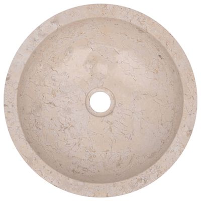 vidaXL krémszínű márvány mosdókagyló 40 x 12 cm