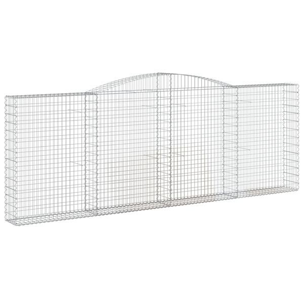 vidaXL &iacute;ves horganyzott vas gabion kos&aacute;r 400x30x140/160 cm