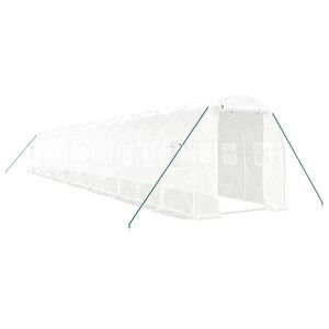 vidaXL feh&eacute;r ac&eacute;lv&aacute;zas melegh&aacute;z 28 m&sup2; 14 x 2 x 2 m