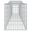 vidaXL 4 db íves horganyzott vas gabion kosár 400x50x60/80 cm