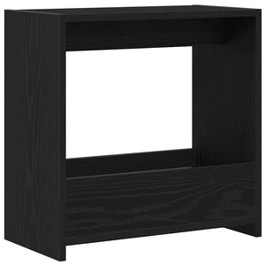 vidaXL Oldal asztal Fekete t&ouml;lgy 50 x 26 x 50 cm Szerelt Fa