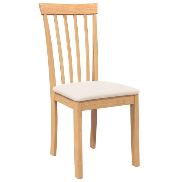 vidaXL 2 db term&eacute;szetes t&ouml;m&ouml;rfa gumib&oacute;l k&eacute;sz&uuml;lt &eacute;tkezősz&eacute;kek p&aacute;rn&aacute;kkal