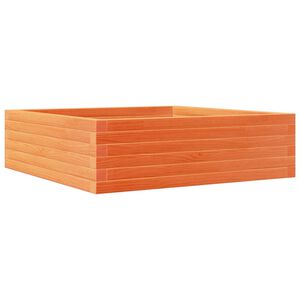 vidaXL viaszbarna t&ouml;m&ouml;r fenyőfa kerti vir&aacute;gl&aacute;da 80x80x23 cm