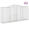 vidaXL 13 db &iacute;ves horganyzott vas gabion kos&aacute;r 300x50x140/160 cm