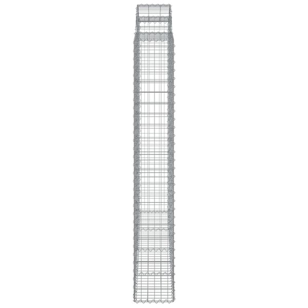 vidaXL íves horganyzott vas gabion kosár 200x30x200/220 cm
