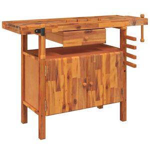 vidaXL t&ouml;m&ouml;r ak&aacute;cfa munkapad fi&oacute;kkal &eacute;s satuval 124x52x83 cm