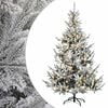 vidaXL Műanyag Hajtogat&oacute;s Kar&aacute;csonyfa 120 cm 150 LED Meleg feh&eacute;r