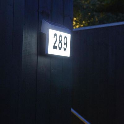 Luxform Cornwall fehér LED napelemes házszámtábla 34106