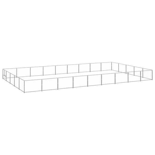 vidaXL ez&uuml;stsz&iacute;nű ac&eacute;l kutyakennel 45 m&sup2;