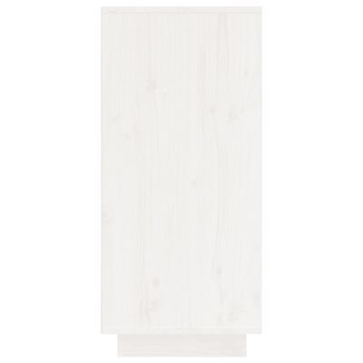 vidaXL fehér tömör fenyőfa tálalószekrény 60 x 34 x 75 cm