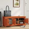 vidaXL Cipőszekr&eacute;ny Viaszbarna 110 x 38 x 45,5 cm T&ouml;m&ouml;r fenyő
