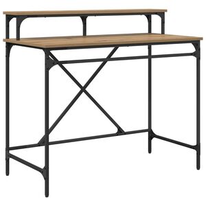 vidaXL Asztal Artisan t&ouml;lgy 100 x 50 x 90 cm Faanyag