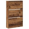 vidaXL Cipőszekr&eacute;ny 80 x 21 x 125,5 cm Szerelt Fa &Ouml;reg fa