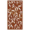 vidaXL bambuszlev&eacute;l-mint&aacute;s corten ac&eacute;l kerti fald&iacute;sz 105 x 55 cm