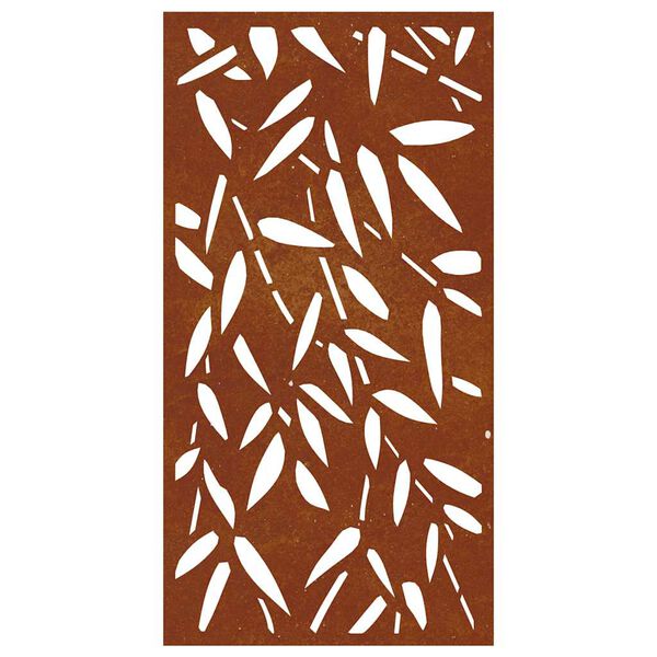 vidaXL bambuszlev&eacute;l-mint&aacute;s corten ac&eacute;l kerti fald&iacute;sz 105 x 55 cm