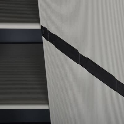 vidaXL szürke-fekete kerti tárolószekrény 3 polccal 68 x 40 x 168 cm