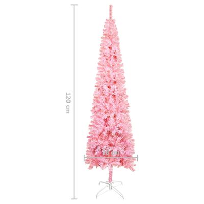 vidaXL rózsaszín vékony karácsonyfa 120 cm