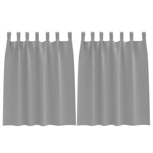 vidaXL Fekete F&uuml;gg&ouml;ny Gyűrűkkel 2 pcs Vil&aacute;gossz&uuml;rke 140 x 140 cm
