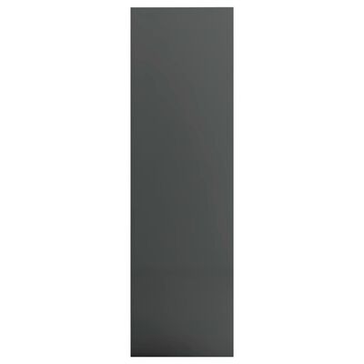 vidaXL magasfényű szürke forgácslap könyvszekrény 97,5 x 29,5 x 100 cm