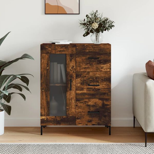 vidaXL f&uuml;st&ouml;s t&ouml;lgy sz&iacute;nű szerelt fa t&aacute;lal&oacute;szekr&eacute;ny 69,5 x 34 x 90 cm