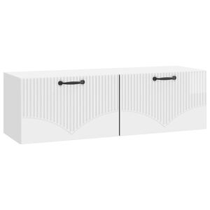 vidaXL Fali TV szekr&eacute;ny Magasf&eacute;nyű Feh&eacute;r 98 x 31 x 30 cm Szerelt Fa