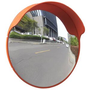 Narancss&aacute;rga PC műanyag konvex k&uuml;lt&eacute;ri k&ouml;zleked&eacute;si t&uuml;k&ouml;r 45 cm
