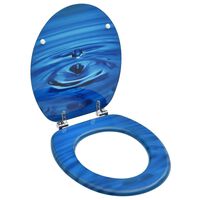 vidaXL kék vízcseppmintás MDF WC-ülőke fedéllel