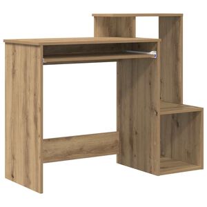vidaXL Asztal Artisan t&ouml;lgy 106 x 41 x 88.5 cm Szerelt Fa