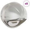 vidaXL Levegő szellőzőfed&eacute;l 8 pcs Ez&uuml;st 200 mm Rozsdamentes ac&eacute;l