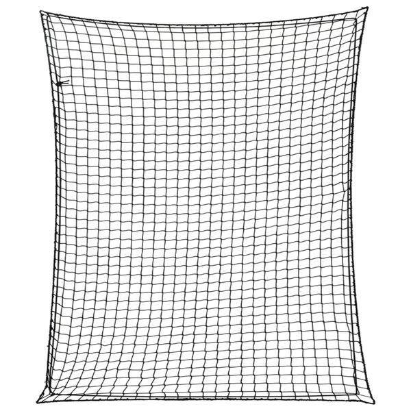 vidaXL fekete polipropil&eacute;n ut&aacute;nfut&oacute;h&aacute;l&oacute; elasztikus k&ouml;t&eacute;llel 3,5 x 3 m