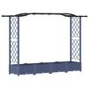 vidaXL Magas&iacute;tott &Aacute;gy Trellis-szel &eacute;s Tetővel Sz&uuml;rke 207 x 40 x 126 cm