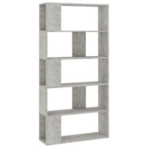 vidaXL betonsz&uuml;rke szerelt fa k&ouml;nyvszekr&eacute;ny/t&eacute;relv&aacute;laszt&oacute; 80x24x159 cm
