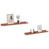 vidaXL Falpolc polcokkal t&aacute;rol&oacute;val 2 pcs Piros 60 x 9 x 3 cm Faanyag