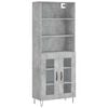 vidaXL betonsz&uuml;rke szerelt fa magasszekr&eacute;ny 69,5 x 34 x 180 cm
