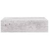 vidaXL betonszürke MDF falra szerelhető fiókos polc 40 x 23,5 x 10 cm