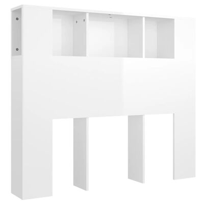 vidaXL magasfényű fehér áthidaló szekrény 120 x 18,5x 104,5 cm