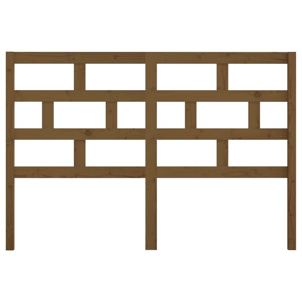 vidaXL mézbarna tömör fenyőfa ágyfejtámla 126 x 4 x 100 cm