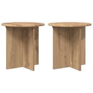 vidaXL N&ouml;v&eacute;ny&aacute;llv&aacute;ny 2 db K&eacute;zműves T&ouml;lgy 40 x 40 x 40 cm Szerelt Fa