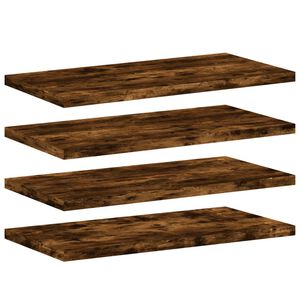 vidaXL 4 db f&uuml;st&ouml;s t&ouml;lgy sz&iacute;nű szerelt fa fali polc 40 x 20 x 1,5 cm