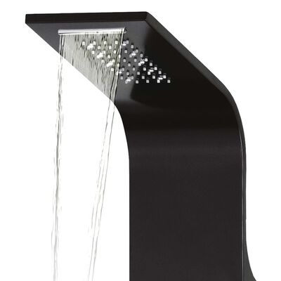 vidaXL fekete alumínium zuhanypanel 20 x 44 x 130 cm