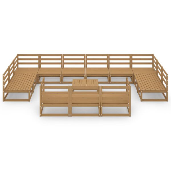 vidaXL 14 r&eacute;szes t&ouml;m&ouml;r fenyőfa kerti &uuml;lőgarnit&uacute;ra