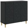 vidaXL Sz&eacute;f Fekete 89 x 34,5 x 80 cm Szerelt Fa