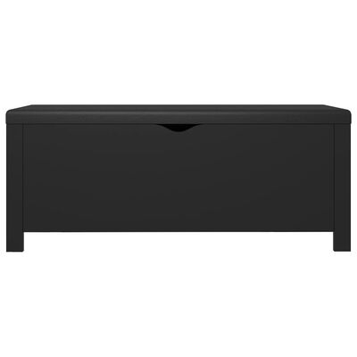 vidaXL fekete forgácslap tárolódoboz párnával 105 x 40 x 45 cm