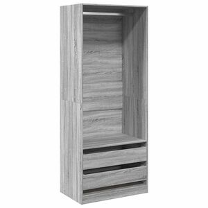 vidaXL sz&uuml;rke sonoma sz&iacute;nű szerelt fa ruh&aacute;sszekr&eacute;ny 80 x 50 x 200 cm