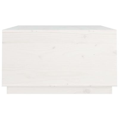 vidaXL fehér tömör fenyőfa dohányzóasztal 80x80x45 cm